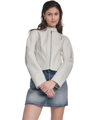 Women's Faux Leather Racer Jacket