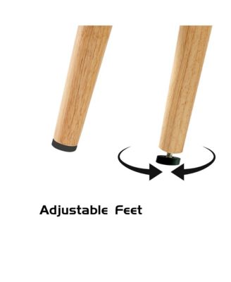 Rattan Coffee Table - Double Sliding Doors for Storage, Adjustable Shelf, Solid Wood Legs for Living Room