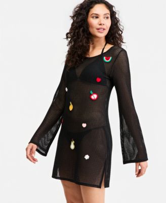 Women's Fruit Patch Crochet Swim Cover-Up Dress