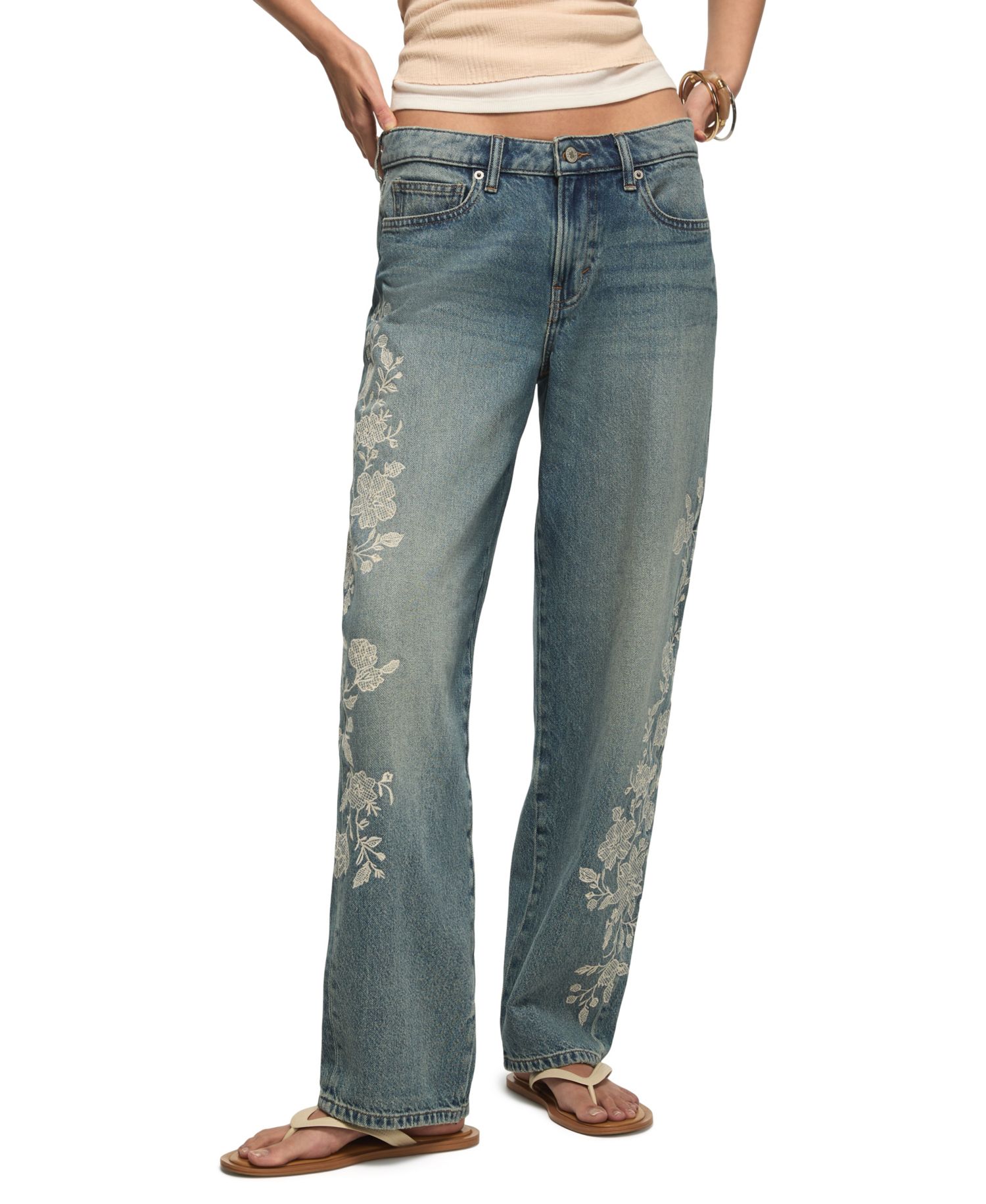 Women's Relaxed-Fit Low-Rise Baggy Jeans