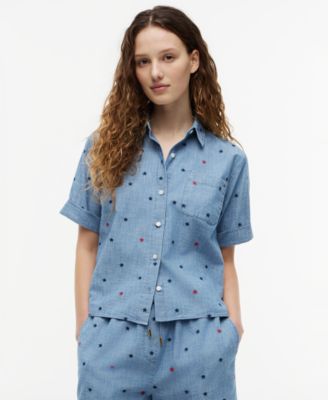 Women's Star Printed Short-Sleeve Shirt