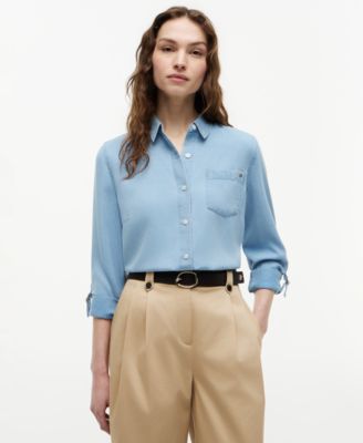 Women's Roll-Tab Collar Neck Shirt