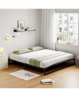 10in Metal Platform Bed Arched Headboard Footboard 1000lb Capacity