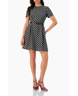 Women's Polka Dot A-Line Short Dress