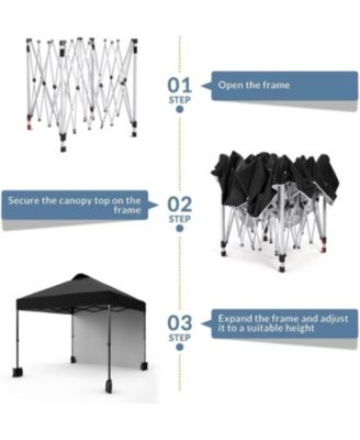 10'x10' Outdoor Canopy Tent with Sidewall, Easy Pop Up with Vented Roof, Outdoor Sun Shade
