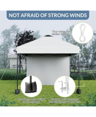 10'x10' Outdoor Canopy Tent with Sidewall, Easy Pop Up with Vented Roof, Outdoor Sun Shade
