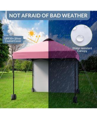 10'x10' Outdoor Canopy Tent with Sidewall, Easy Pop Up with Vented Roof, Outdoor Sun Shade