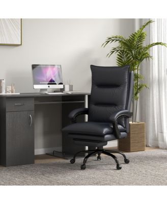 Microfiber Office Chair with Massage Heat and Footrest