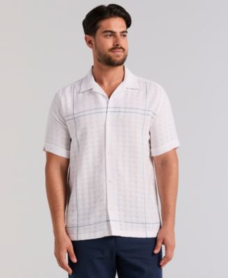 Men's Cotton Blend Embroidered Shirt