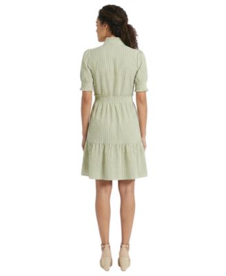 Women's Striped Collared Mini Dress