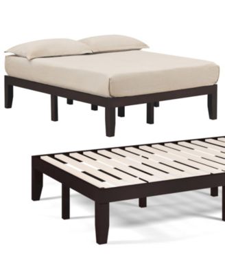 14 in Wood Platform Bed Frame with Slat Support