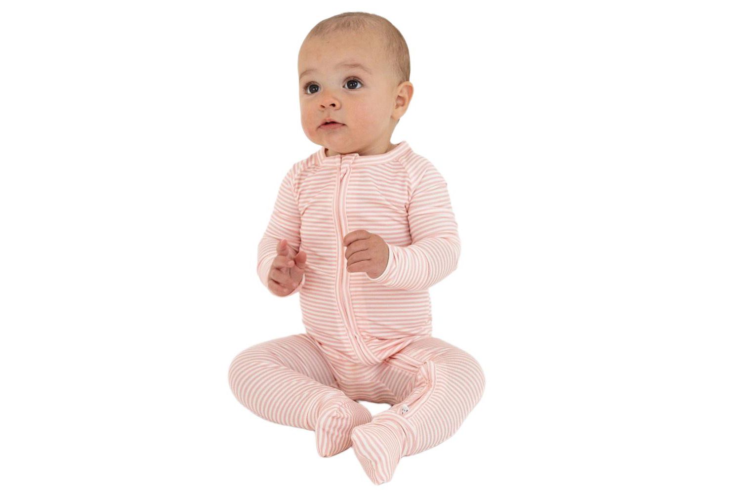 Baby Girls Peony Stripe Bamboo Sleeper
