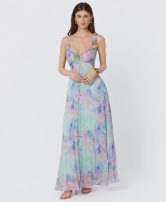 Women's Emese Pleated Floral Maxi Dress