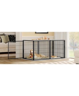 63.7" Large Dog Cage with Top, Indoor Pet Kennel for Medium Dogs and Puppies