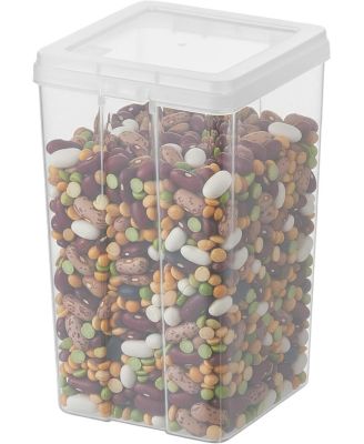 2.7 Qt Food Storage Containers with Flip-Top Lid, Stackable Pantry and Kitchen Containers, 6 Pack