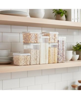 Food Storage Containers with Flip-Top Lid, Stackable Pantry and Kitchen Containers, 8 Pack Combo