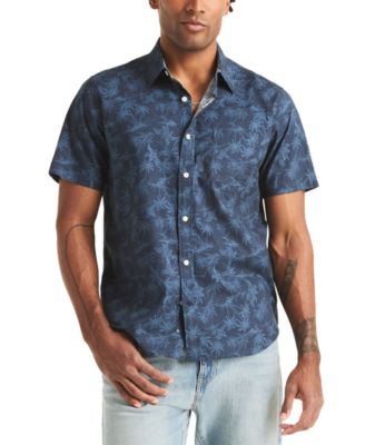 Men's Short-Sleeve Palm Tree Printed Shirt
