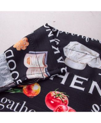 Polyester Cucina Bless 3 Piece Kitchen Curtains Valance and Tiers Set 52" x 18" Muticolor