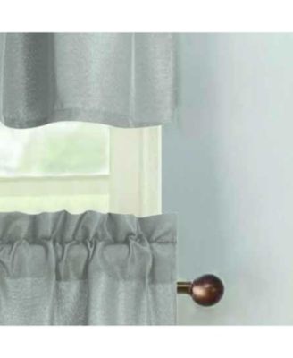 100% Polyester Gibson Solid 3 Piece Kitchen Curtains Valance and Tiers Set 54" x 18"