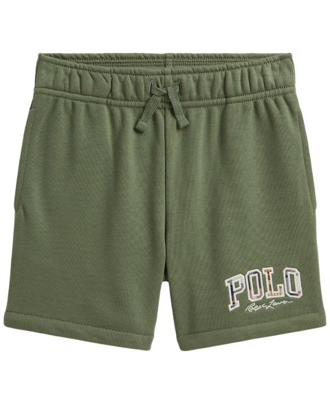 Шорты Polo Ralph Lauren Madras-Logo French Terry Shorts для мальчиков, цвет: Зелёный