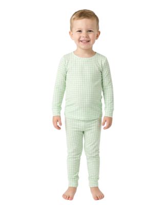 Toddler Boys Pistachio Gingham Pajama Set