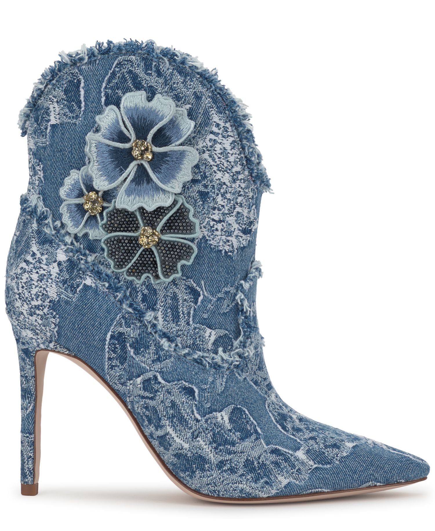 Women's Plitee Floral Western Stiletto Booties