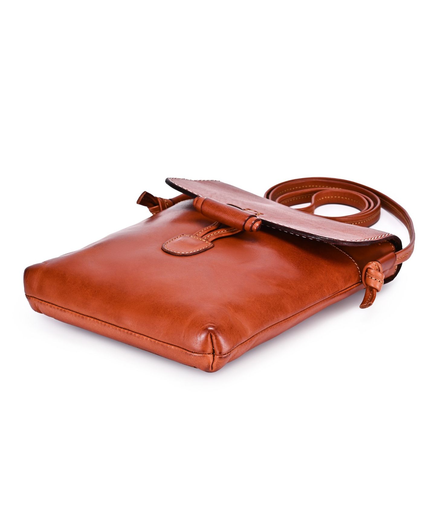 Женская сумка OLD TREND Ixia Mini Crossbody, цвет: Карамельный коричневый — фото 5