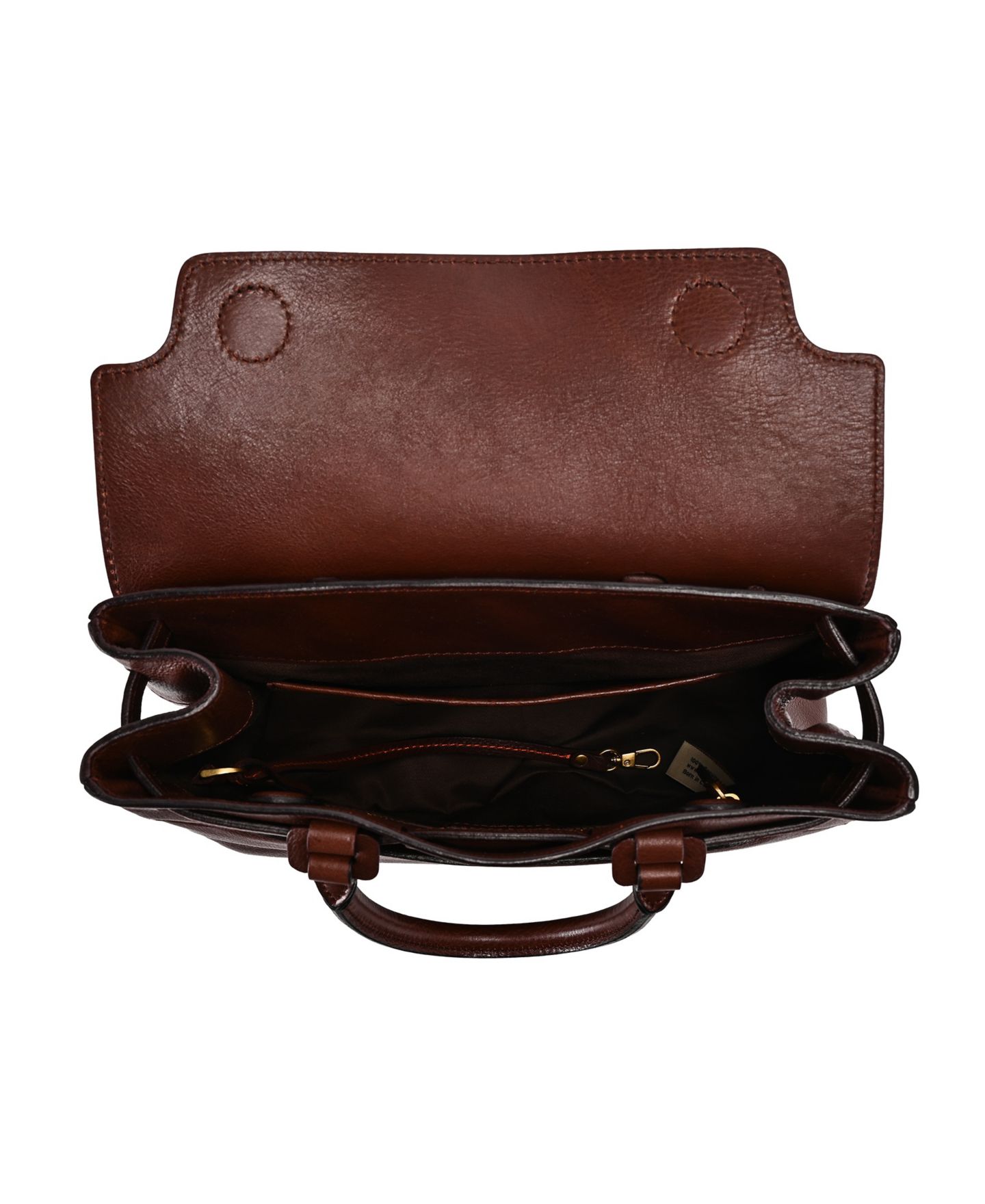Женская сумка OLD TREND Wishbone Medium Satchel Handbag, цвет: Кофейный коричневый — фото 4