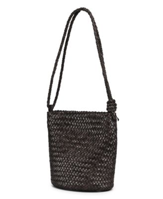 Reed Mini Woven Bucket Crossbody Bag