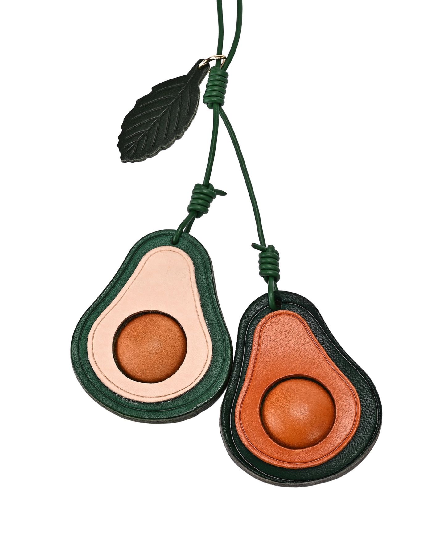 Женский брелок OLD TREND Avo Mini Leather Bag Charm, цвет: Двухцветный зелёный — фото 6