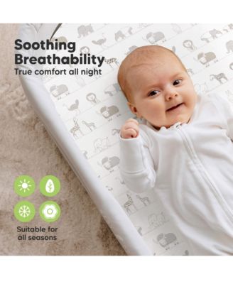 Bassinet Sheet for Baby Girls, Boys, 2-Pack Soothe Bassinet Fitted Sheets, Bedside Bassinet Mattress Sheet