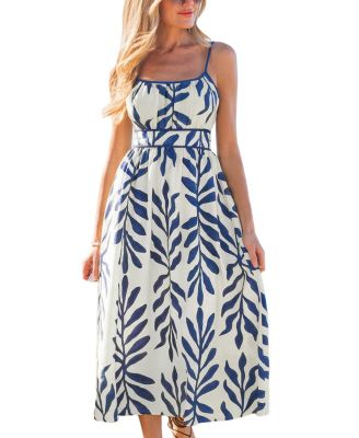 Women's Soft Sunshine Tropical Midi Beach Dress