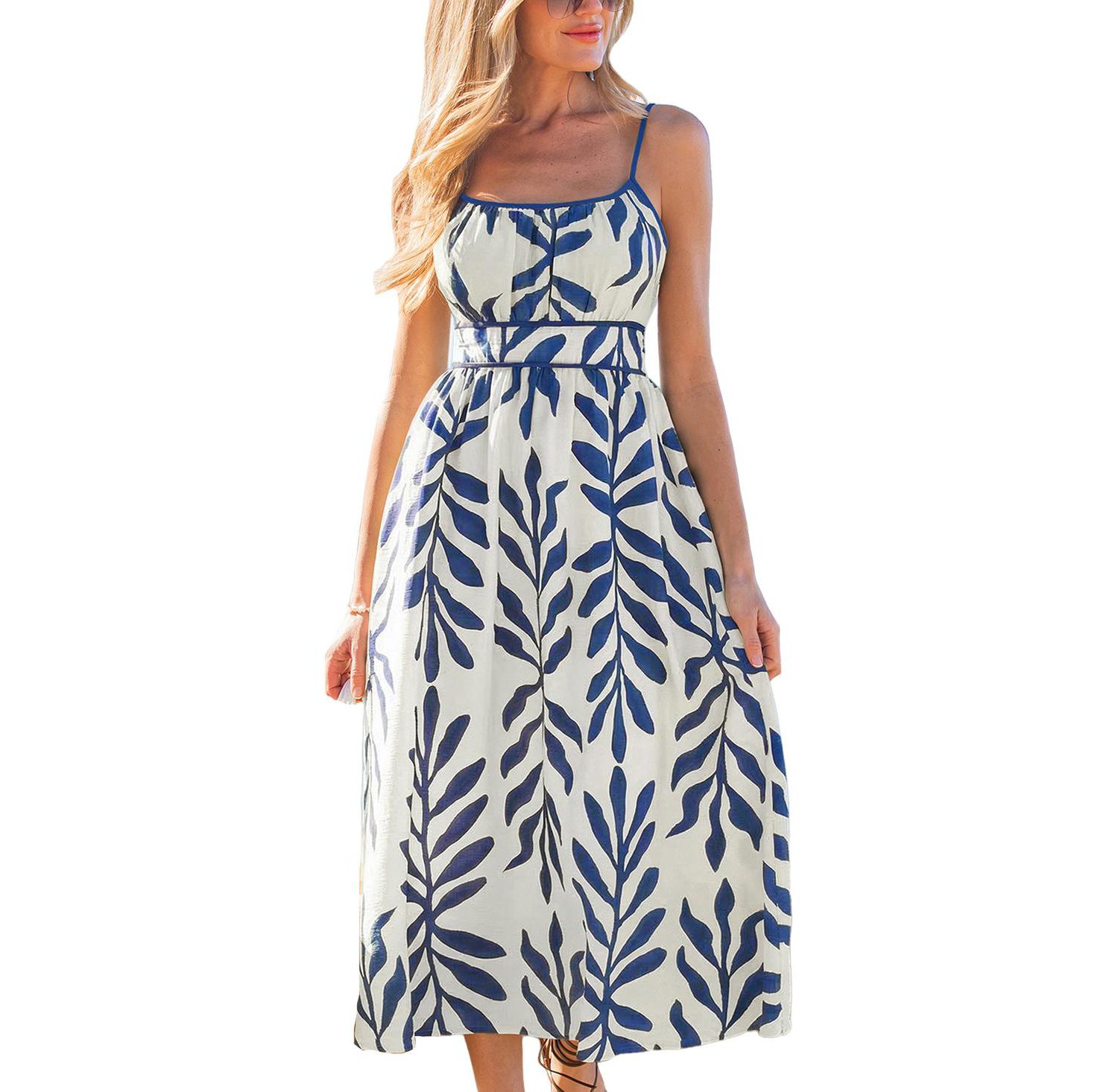 Women's Soft Sunshine Tropical Midi Beach Dress