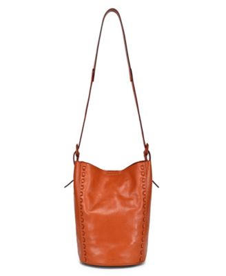 Juniper Small Leather Crossbody Bucket Handbag