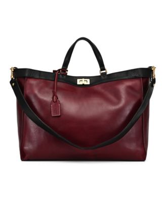 Ixia Jet Set Large Leather Tote Bag