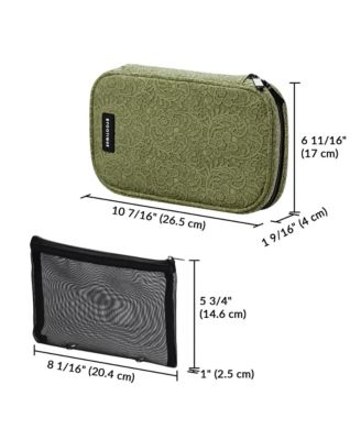 4in1 Rolling Makeup Case with 2 Makeup Brush Bag, Cosmetic Train Case on Wheels for Makeup Artist Travel Hairstylist