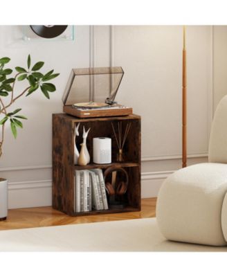 2-Cube Floor Standing Bookshelf with Adjustable Shelf