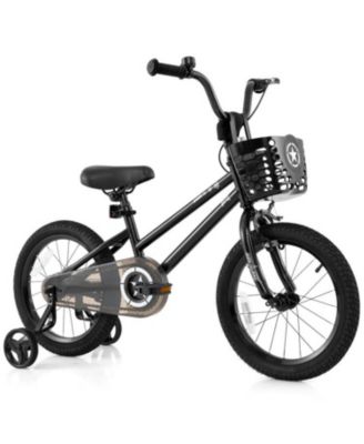 16 Inch Kids Bike with Basket and Training Wheels for Children Aged 4-7 Years Old