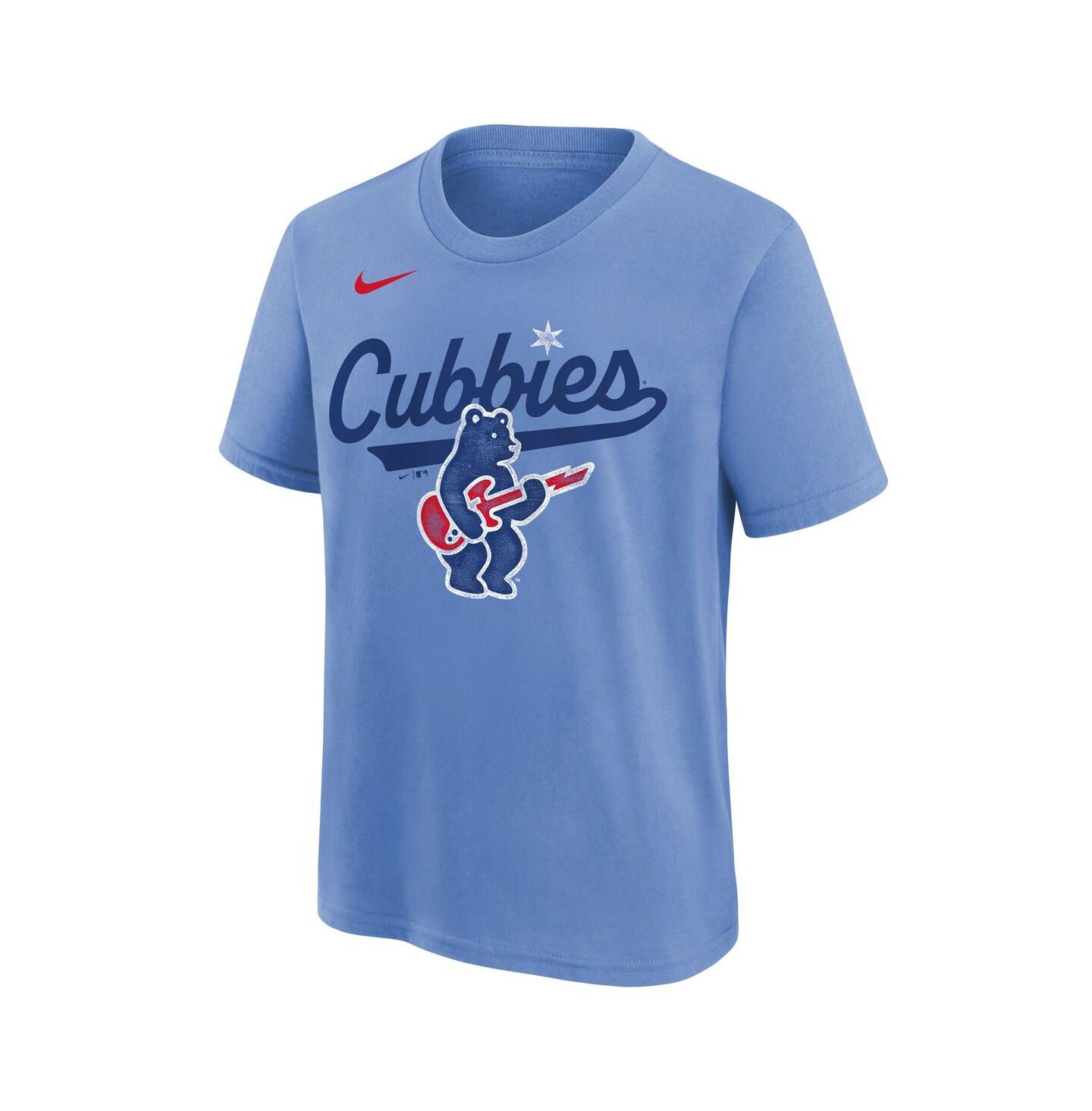 Детская футболка Nike Light Blue Chicago Cubs Electric Bear Alternate — фото 3
