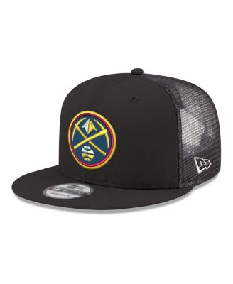 Men's Black Denver Nuggets Core Logo Meshback 9FIFTY Snapback Hat