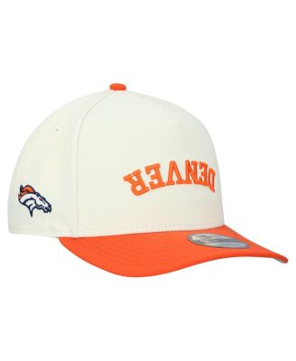 Men's Cream Denver Broncos Upside Down 9FIFTY A-Frame Snapback Hat