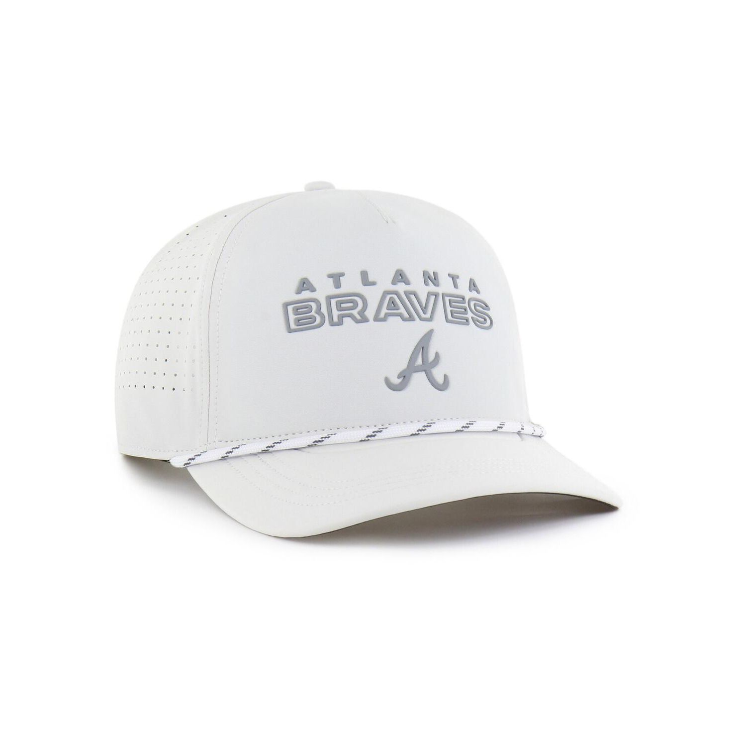 Men's White Atlanta Braves Forward Vault Hitch Adjustable Hat