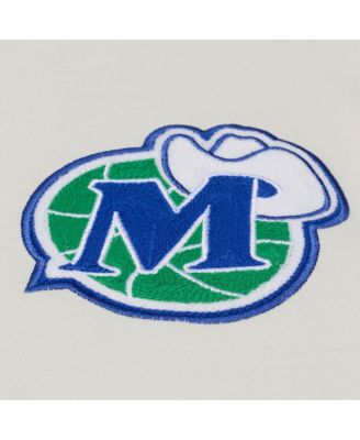 Men's Cream Dallas Mavericks Hardwood Classics Chainstitch Premium T-Shirt