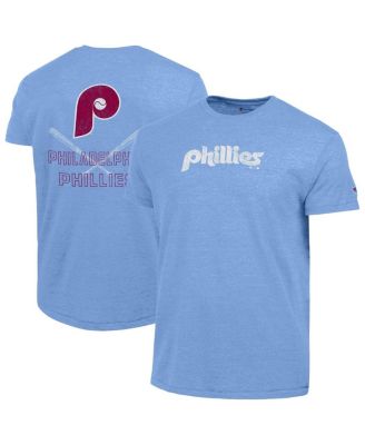 Men's Light Blue Philadelphia Phillies Tri-Blend T-Shirt