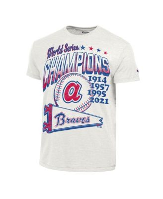 Men's White Atlanta Braves Winning Tradition Cooperstown Tri-Blend T-Shirt