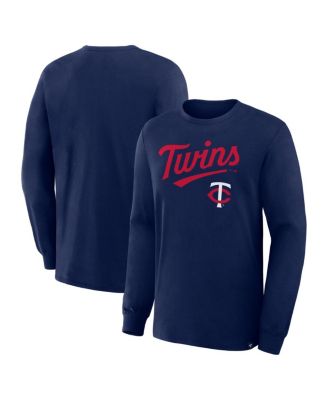 Men's Navy Minnesota Twins Lock-Up Legacy Long Sleeve T-Shirt