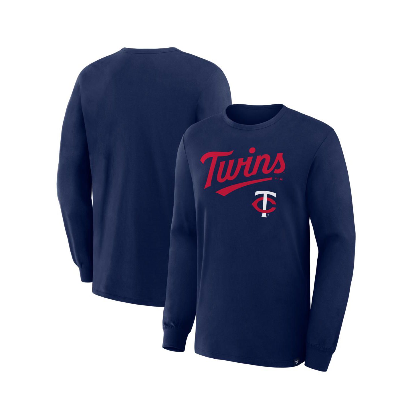 Мужская футболка Fanatics Navy Minnesota Twins Lock-Up Legacy Long Sleeve — фото 1
