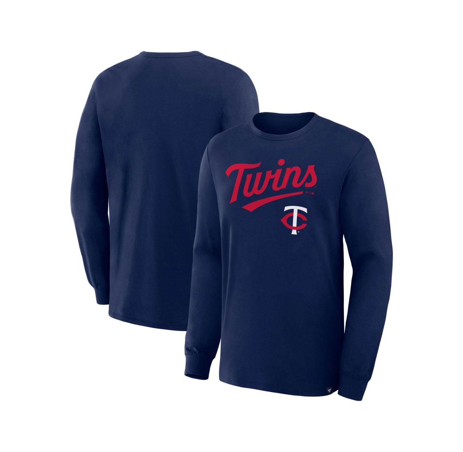 Men's Navy Minnesota Twins Lock-Up Legacy Long Sleeve T-Shirt