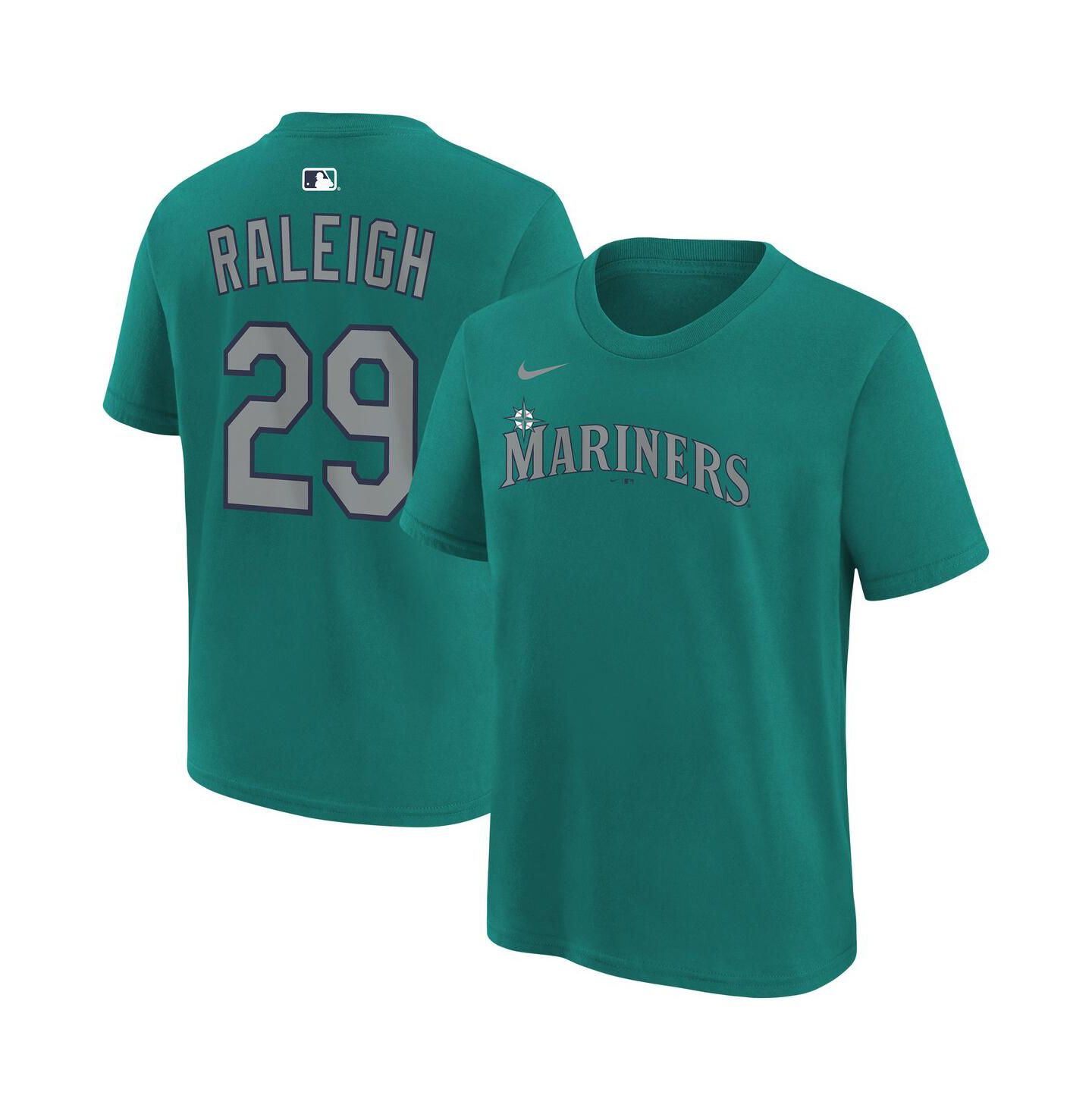 Детская футболка Nike Cal Raleigh Teal Seattle Mariners Name & Number — фото 1
