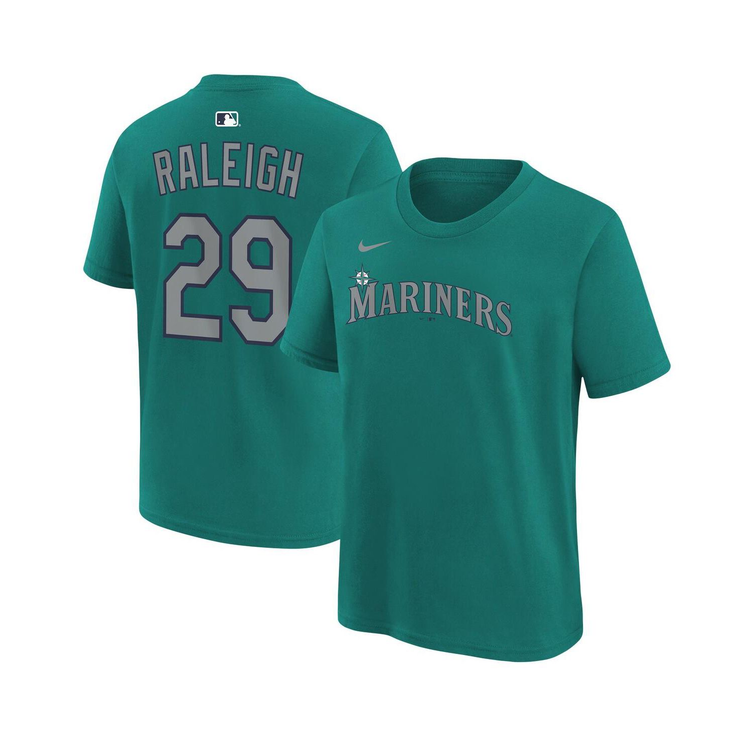 Big Boys and Girls Cal Raleigh Teal Seattle Mariners Name & Number T-Shirt